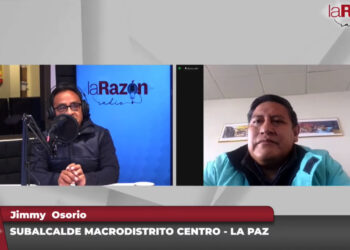 Jimmy Osorio, en la transmisión La Razón Radio.