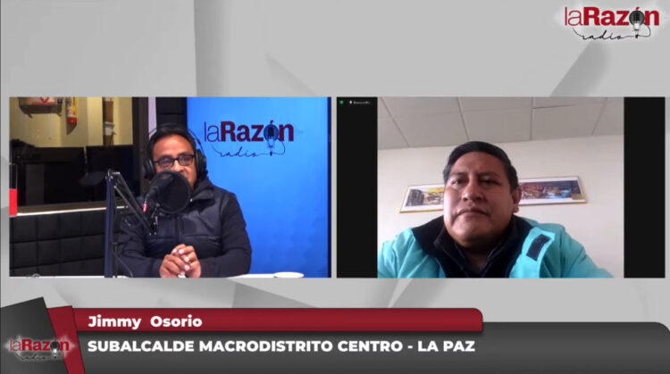 Jimmy Osorio, en la transmisión La Razón Radio.
