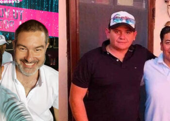 A la derecha, Sandoval con Matkovic, y a la izquiera, con Pumari.