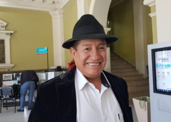 El líder de Somos Pueblo, Rafael Quispe, este jueves. Foto: Pedro Luna