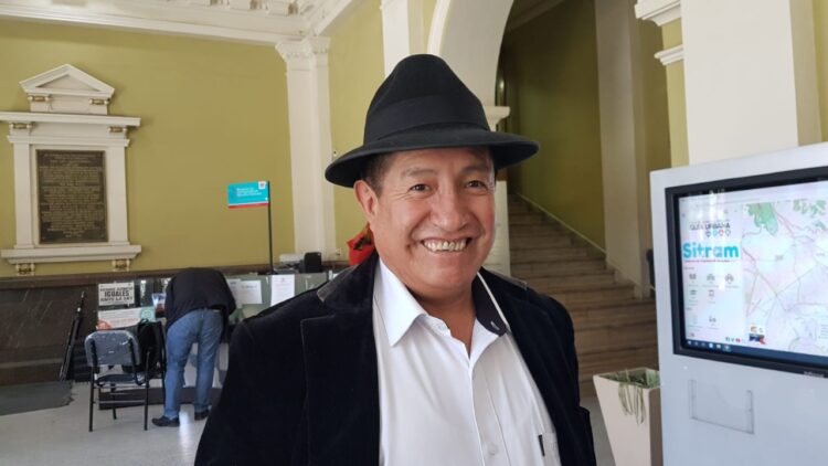 El líder de Somos Pueblo, Rafael Quispe, este jueves. Foto: Pedro Luna