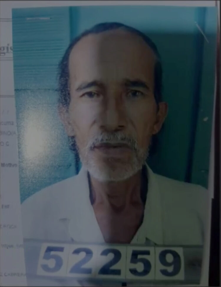 Ficha policial del detenido