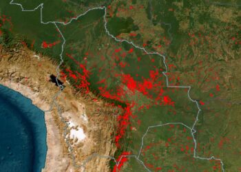 Bolivia es el cuarto país del mundo con más focos de calor la jornada de hoy lunes