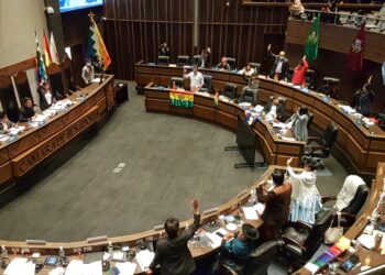 La sesión de la Cámara de Senadores que aprobó la ley del Censo.