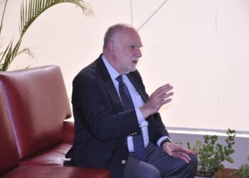 El embajador Luis Henrique Sobreira en La Razón. Foto: Oswaldo Aguirre