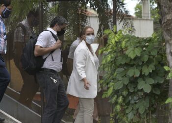 Angélica Sosa, en una de sus audiencias antes de su reclusión. Foto: APG
