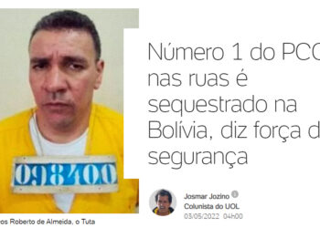Captura de la primicia del periodista Josmar Jozino