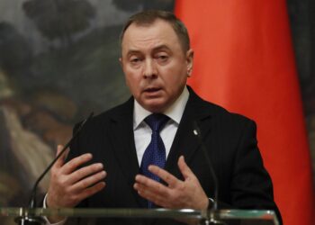El ministro de Exteriores de Bielorrusia, Vladimir Makei. Foto: AFP