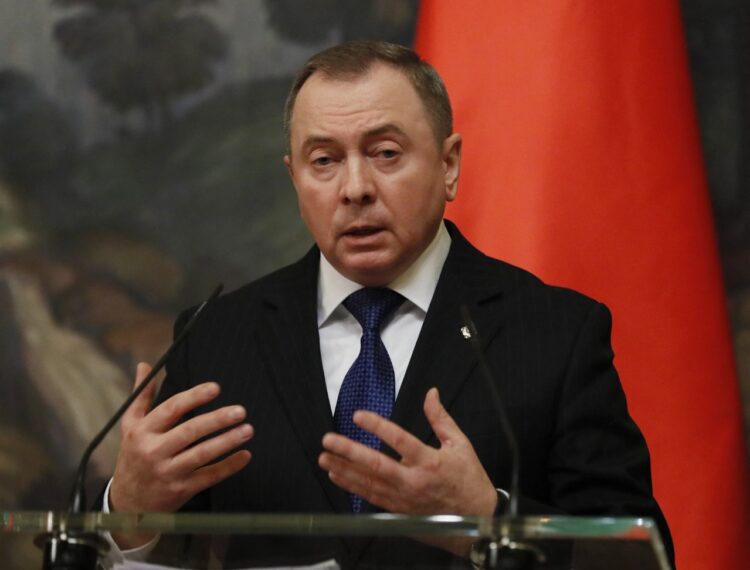 El ministro de Exteriores de Bielorrusia, Vladimir Makei. Foto: AFP
