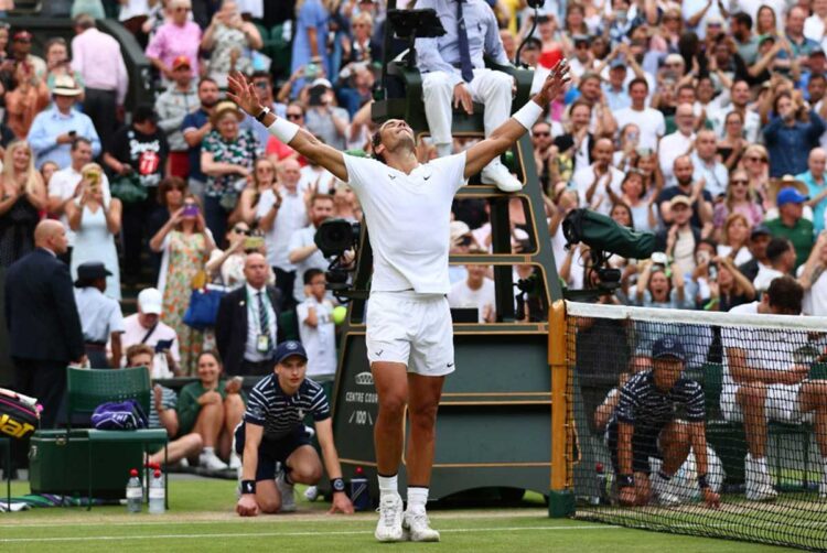 Nadal vence a Fritz en cinco sets y accede a semifinales en Wimbledon
