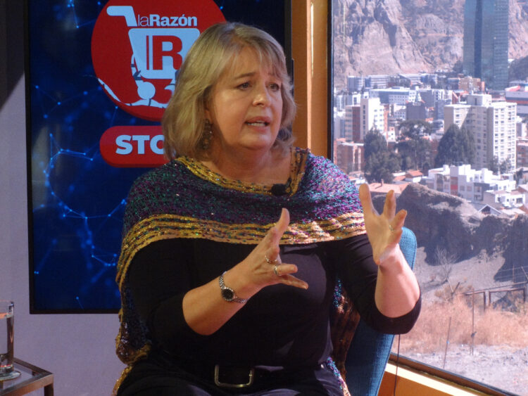 La directora de la Red Andina de Información de Derechos Humanos (DDHH), Kathryn Ledebur.