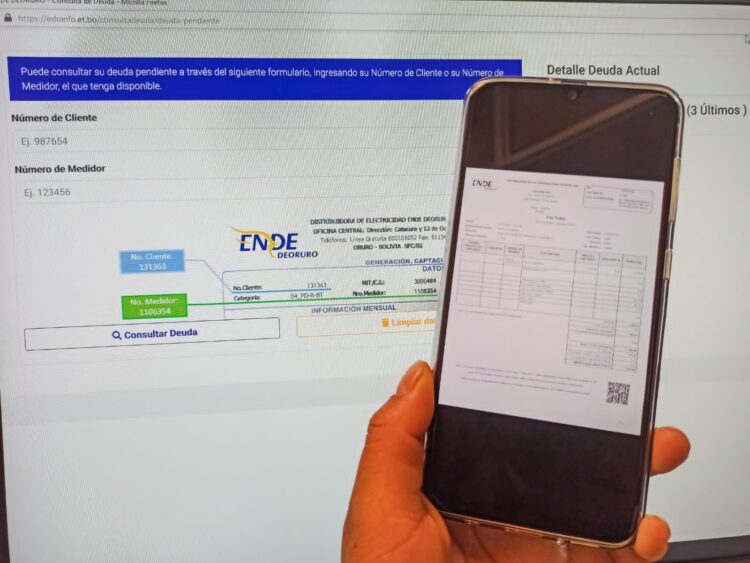 Usuarios de ENDE de Oruro ingresan en el nuevo sistema de facturación electrónica
