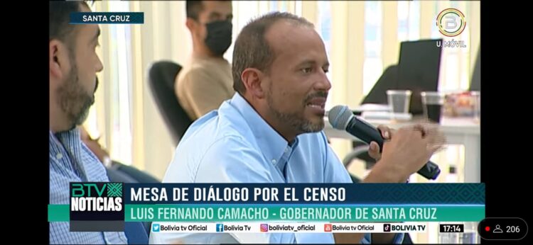 Camacho y cívicos cruceños rompen diálogo, ratifican postura de Censo en 2023
