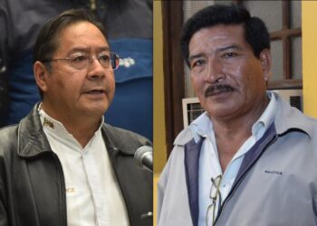 El presidente Arce y el vicepresidente del MAS, Gerardo García. Foto: Archivo La Razón.