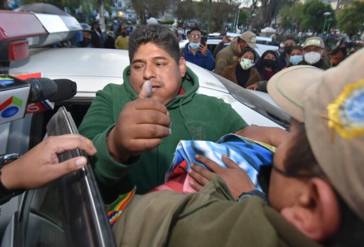 El dirigente cocalero fue enviado a la cárcel de Chonchocoro. Foto: APG.