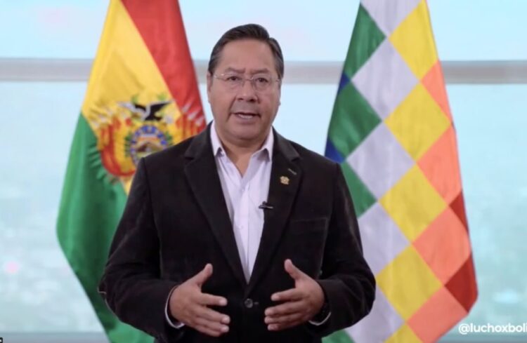 El presidente Arce ofreció un mensaje a la nación. Foto: ABI.
