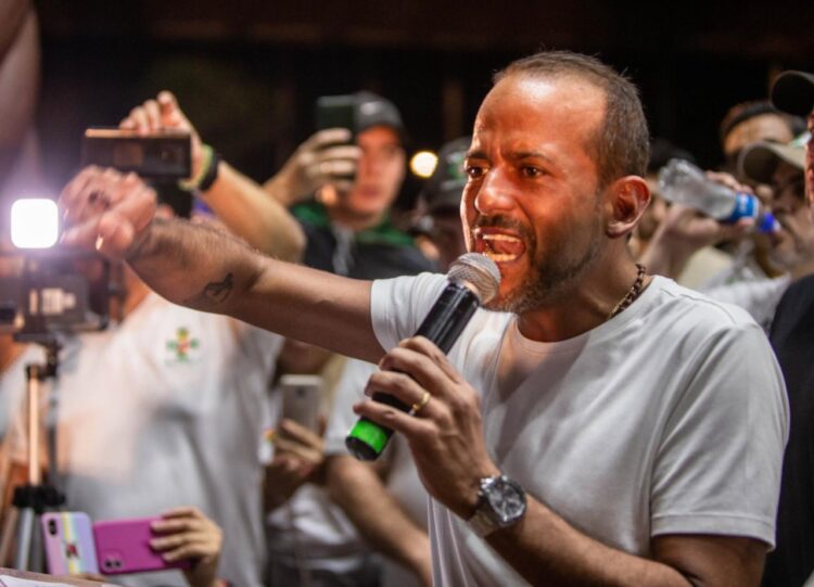 El gobernador Camacho durante uno de sus discursos. Foto: APG:
