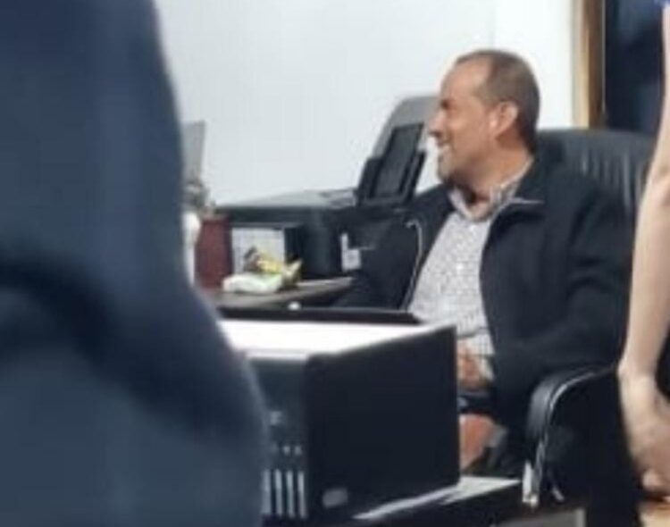 Camacho en instalaciones de al FELCC de La Paz. Foto: La Razón.