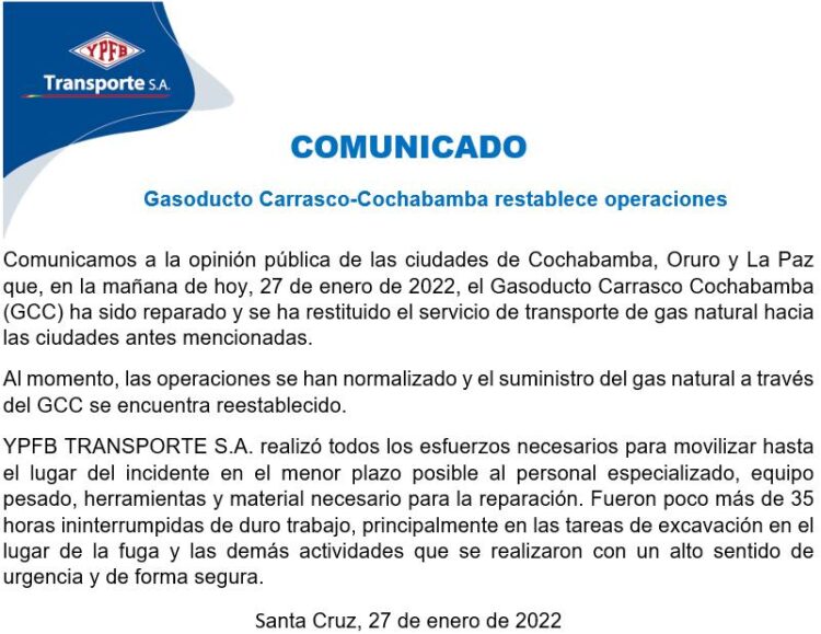 COMUNICADO