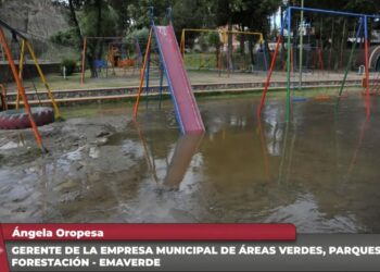 El colapso de una cañería generó grandes destrosos. Foto: La Razón Radio