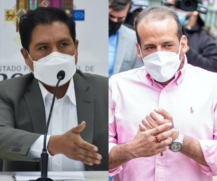 El ministro de Salud y El Gobernador de Santa Cruz. Foto: Composición La Razón