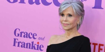 La actriz y activista estadounidense Jane Fonda