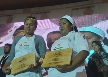 Algunas de las ganadoras del concurso nacional de cocina. Foto: Así sabe mi tierra Bolivia