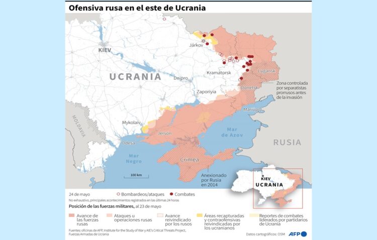 Guerra en Ucrania entra en su cuarto mes con avance ruso en la región de Lugansk