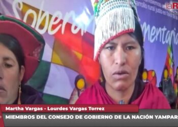 Mujeres indígenas de la Nación Yampara. Foto: La Razón Radio.