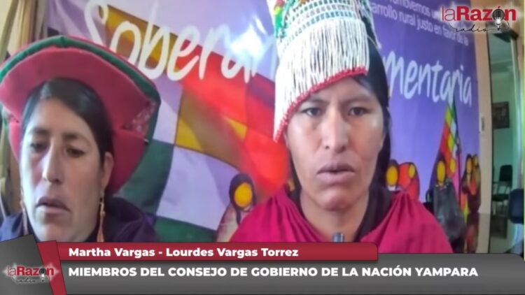 Mujeres indígenas de la Nación Yampara. Foto: La Razón Radio.