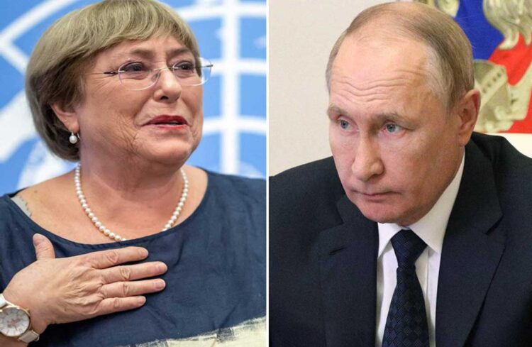 En su despedida, Bachelet pide a Putin poner fin a la guerra de Ucrania
