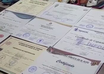 Mujer vendía certificados y hasta títulos profesionales con firmas y sellos en la feria 16 de Julio