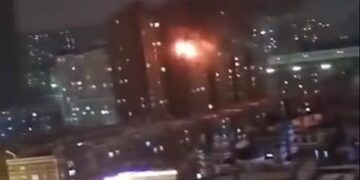 Diez muertos por incendio en un edificio en China.