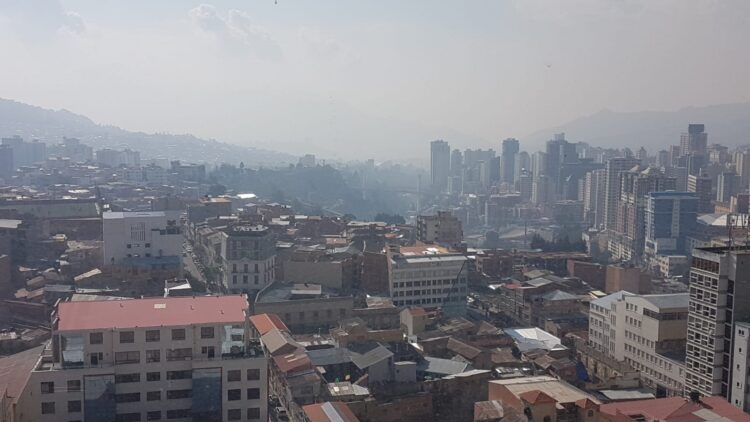 La contaminación en la ciudad de La Paz supera los límites de lo permitido. Foto: Pedro Luna