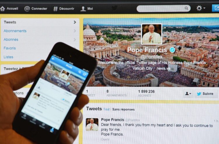 '@pontifex es la cuenta de Twitter del papa Francisco. Foto: AFP