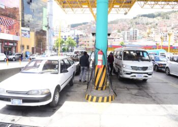 Una estación de servicio en La Paz. Foto: Archivo