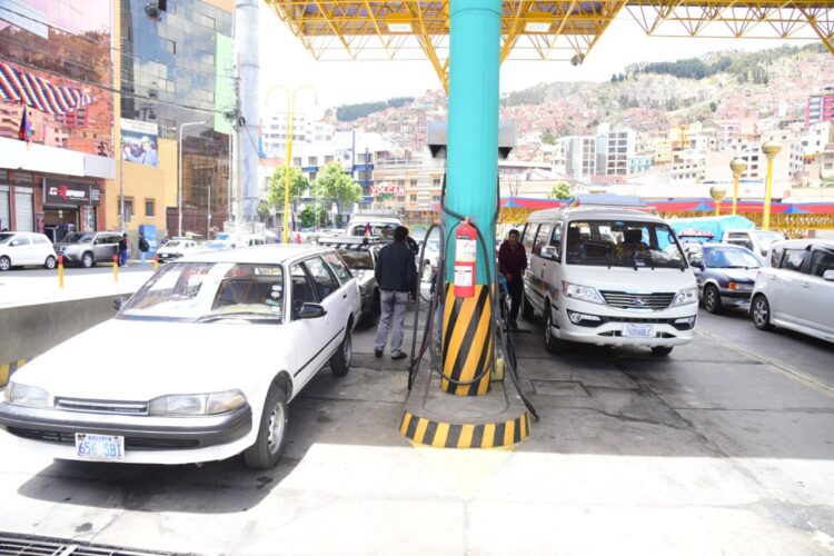 Una estación de servicio en La Paz. Foto: Archivo