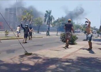 La avenida Grigotá es el centro de los enfrentamientos con la Unión Juvenil Cruceñista