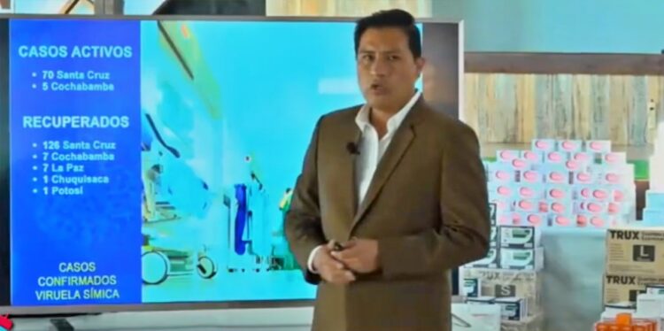 El ministro de Salud, Jeyson Auza, informa sobre el estado epidemiológico en el país. Foto: captura