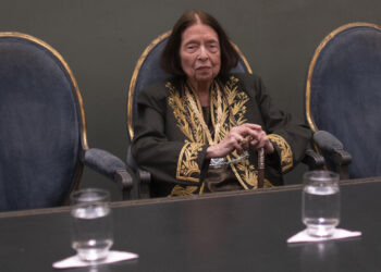 La autora brasileña Nélida Pinón en Rio de Janeiro el 8 de abril de 2022. Foto: AFP.