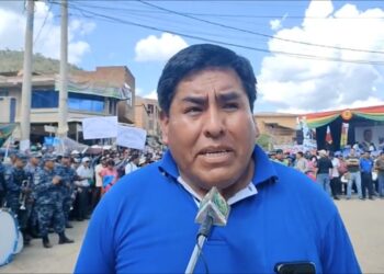El asambleísta departamental de La Paz, Raúl Poma, informó sobre el estado de emergencia del municipio. Foto: RRSS