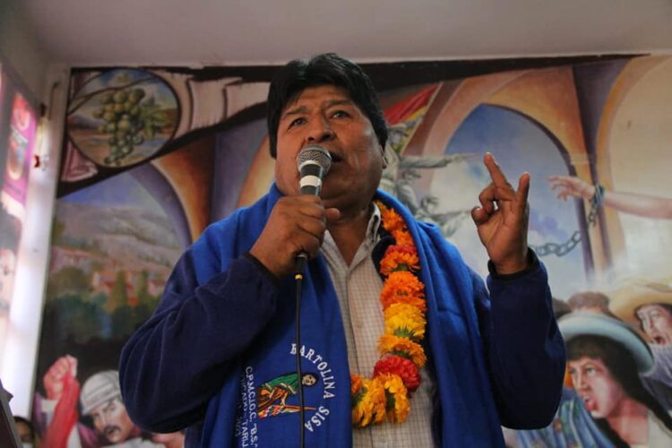 La imagen es extraída de la página de Facebook de Evo Morales Ayma.