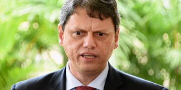 El gobernador de Sao Paulo y exministro de Infraestructura, Tarcísio Gomes de Freitas.