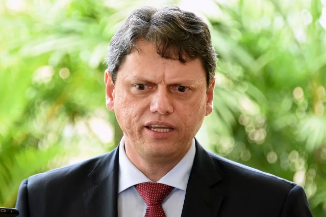 El gobernador de Sao Paulo y exministro de Infraestructura, Tarcísio Gomes de Freitas.