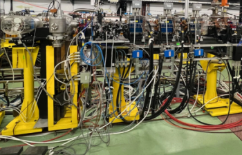 Un acelerador de partículas en el laboratorio científico europeo CERN cerca de Ginebra, Suiza, el 17 de octubre de 2022. Foto: AFP.