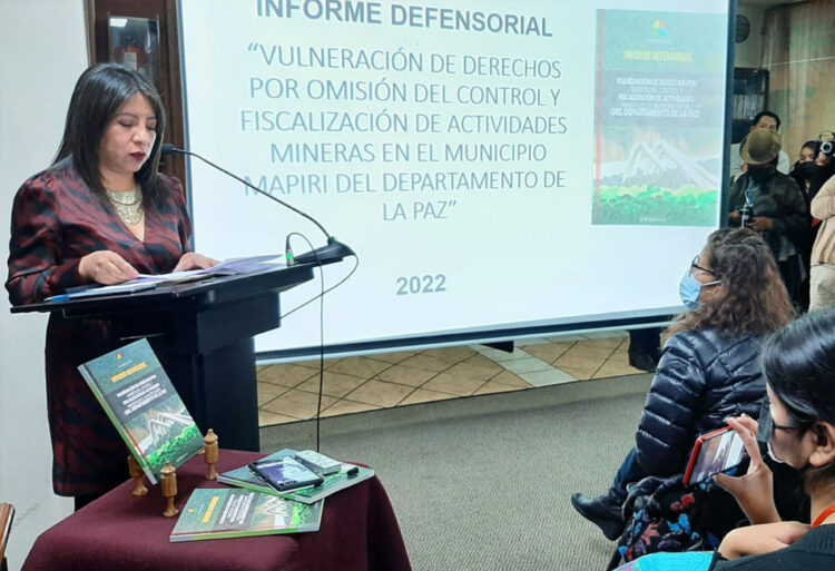 Defensoría evidencia ‘omisión de control’ de actividades mineras en Mapiri