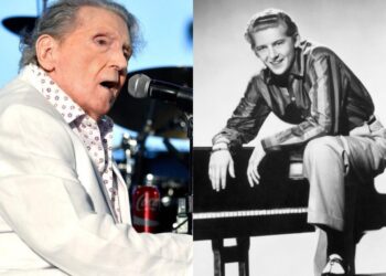 El músico estadounidense Jerry Lee Lewis en dos imágenes que reflejan el momento de éxito y sus últimos días. Foto: AFP.