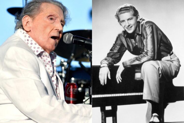 El músico estadounidense Jerry Lee Lewis en dos imágenes que reflejan el momento de éxito y sus últimos días. Foto: AFP.