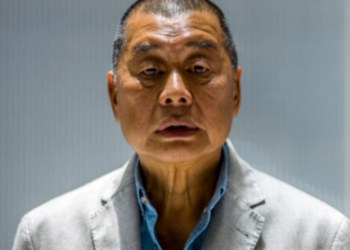 El magnate Jimmy Lai, durante una entrevista con la AFP en la sede de Next Digital, el 16 de junio de 2020 en Hong Kong. Foto: AFP.