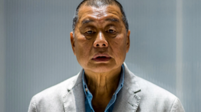 El magnate Jimmy Lai, durante una entrevista con la AFP en la sede de Next Digital, el 16 de junio de 2020 en Hong Kong. Foto: AFP.